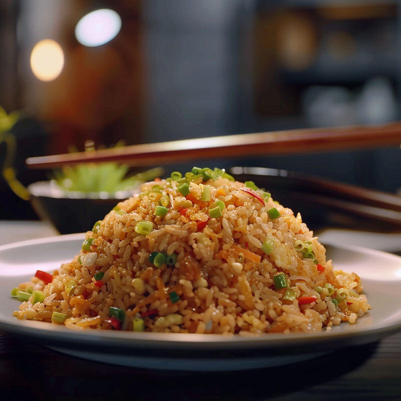 Shanghai style Fried Rice With Bacon 